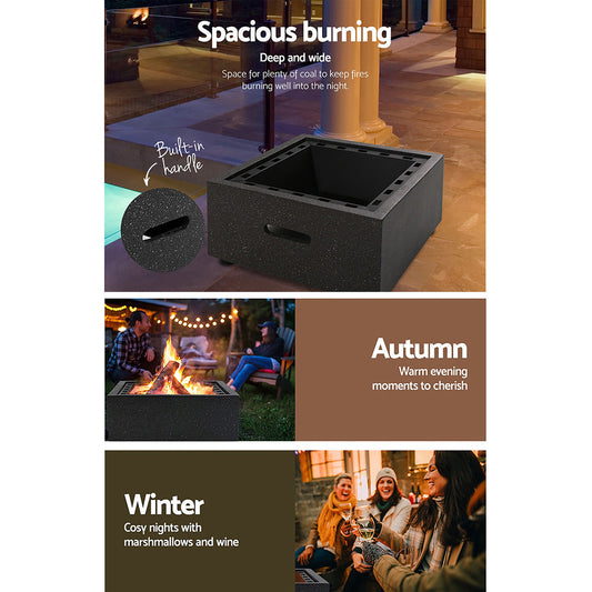 Outdoor Fire Pit Patio Charcoal Firepit Heater