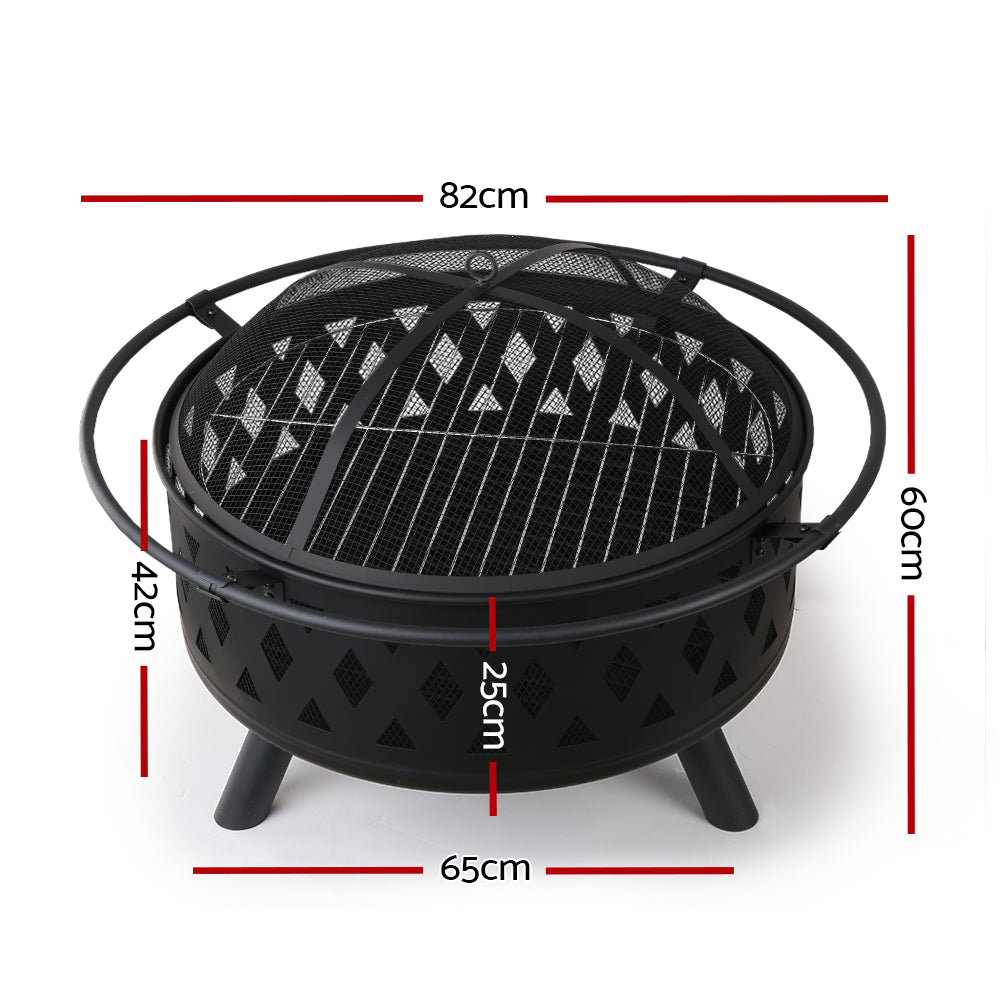 Fire Pit Bbq Grill 82Cm