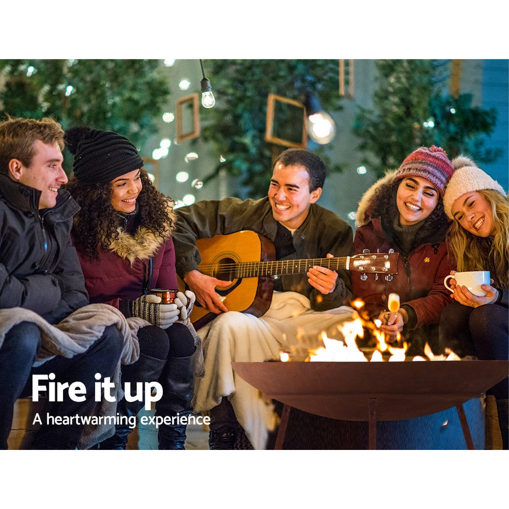 Fire Pit Cast Iron Rustic 60Cm
