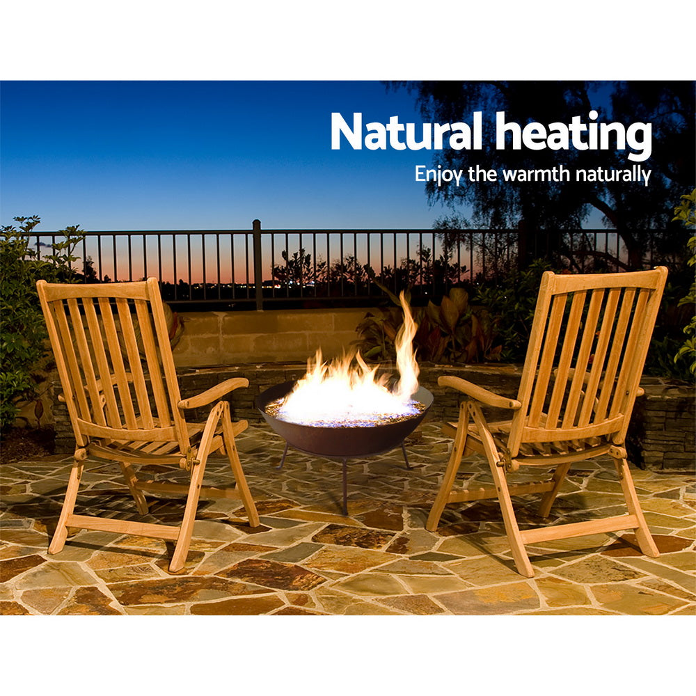 Fire Pit Cast Iron Rustic 70Cm