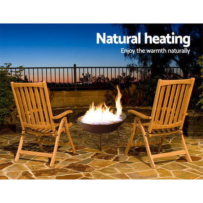 Fire Pit Cast Iron Rustic 70Cm