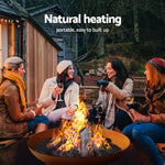 Fire Pit Iron Bowl 80cm Outdoor Patio Fireplace