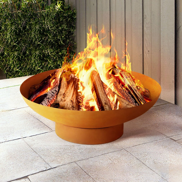  Fire Pit Iron Bowl 80cm Outdoor Patio Fireplace