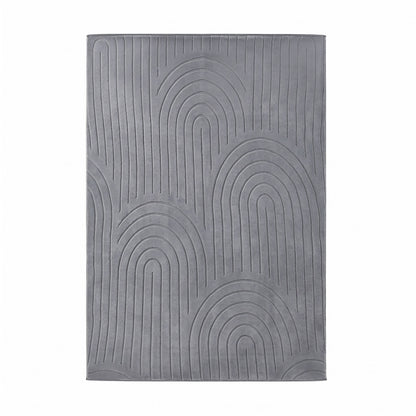 Grey rug 160x230cm, side view