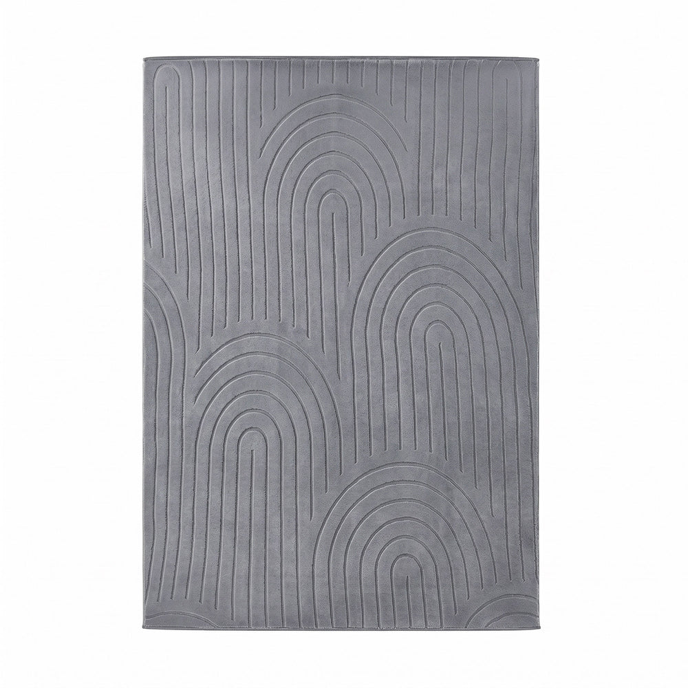 Geometric Jacquard Rug 200x290cm Grey | HomeAndLiving