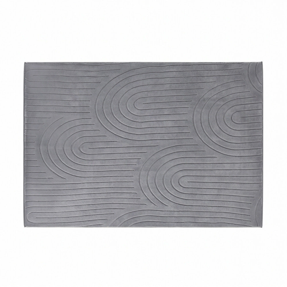 Geometric Jacquard Rug 200x290cm Grey | HomeAndLiving
