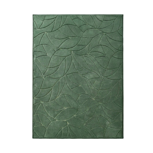 Green Jacquard Rug 160x230cm Soft Faux Cashmere | HomeAndLiv