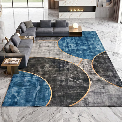 Oikiture Geometric rug 240x340cm, in room setting