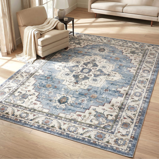 Blue Persian Rug Washable 160x230cm | HomeAndLiving