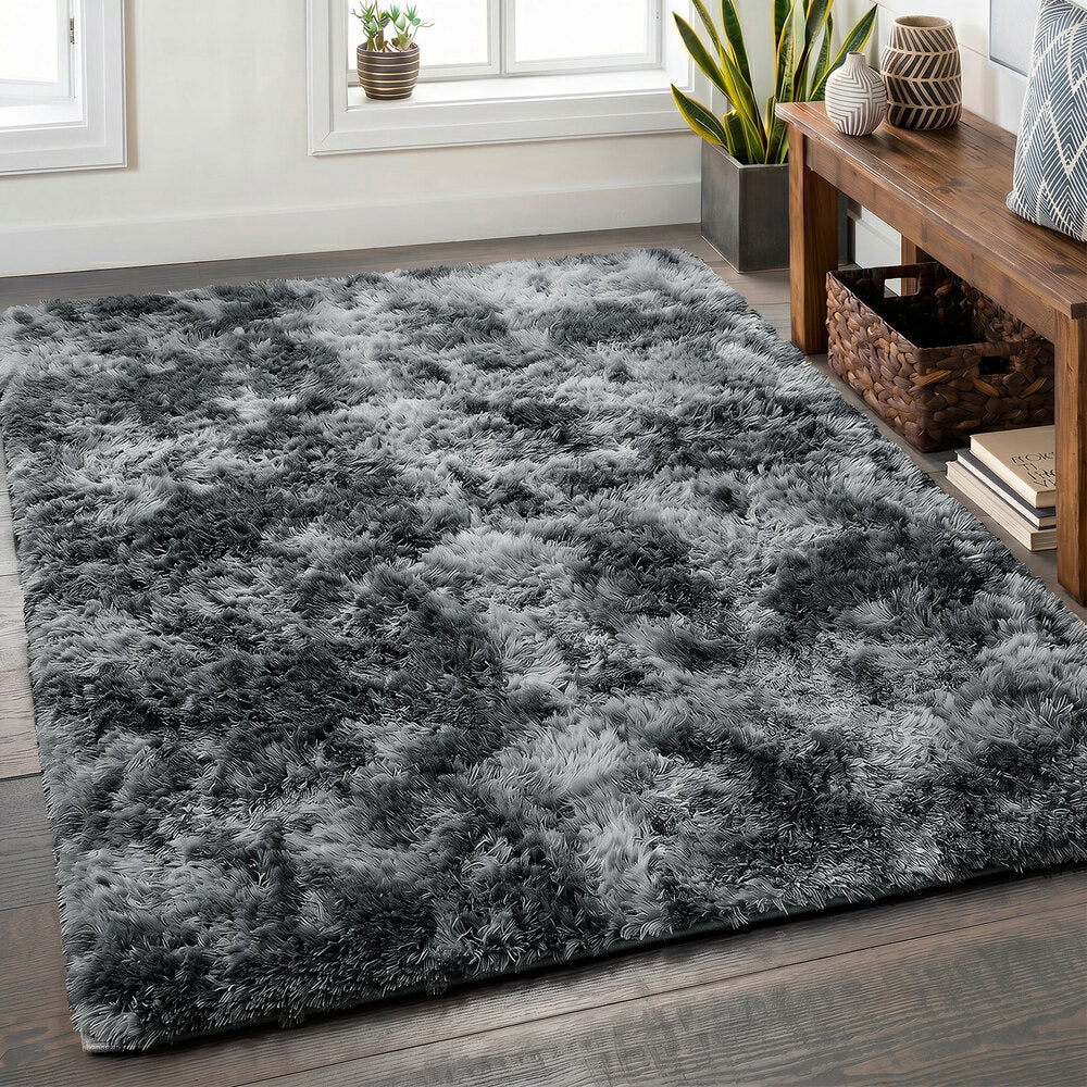 Grey Shaggy Rug 160x230cm Non-Slip | HomeAndLiving