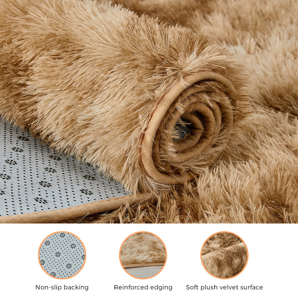 Shaggy Rug Taupe 160x230cm Anti-Slip | HomeAndLiving