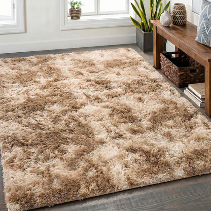 Taupe Shaggy Rug Anti Slip 200x290cm