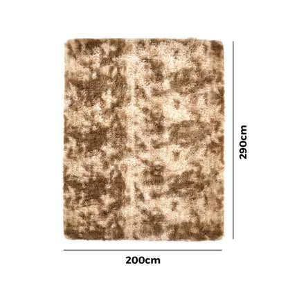 Taupe Shaggy Rug Anti Slip 200x290cm
