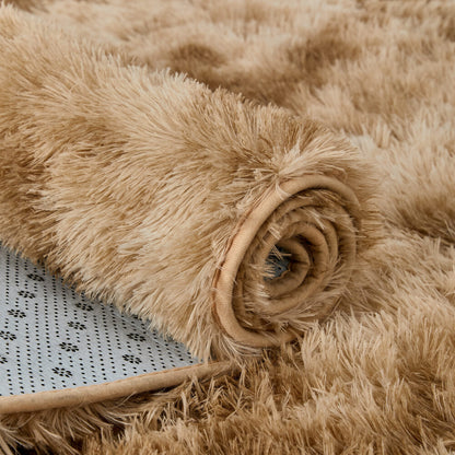 Taupe Shaggy Rug Anti Slip 200x290cm