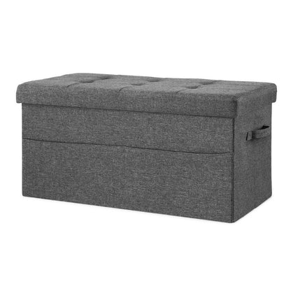 Modern Foldable Storage Ottoman Foot Stool Comfortable Home Seating - 4