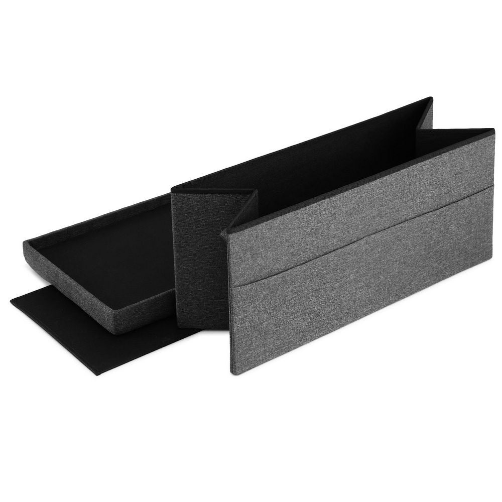 Modern Foldable Storage Ottoman Foot Stool Comfortable Home Seating - 3