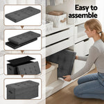 Modern Foldable Storage Ottoman Foot Stool Comfortable Home Seating