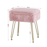 Pink Storage Ottoman Footstool Vanity Stool | Home & Living