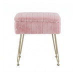 Pink Storage Ottoman Footstool Vanity Stool | Home & Living