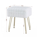 Storage Ottoman Footstool White Faux Fur | Home & Living