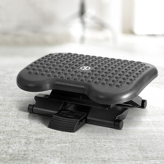 Foot Rest Stool Office Under Desk Angle Adjustable Footrest Massage Black