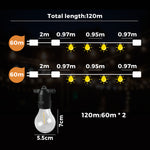 120M Festoon String Lights LED Christmas Waterproof