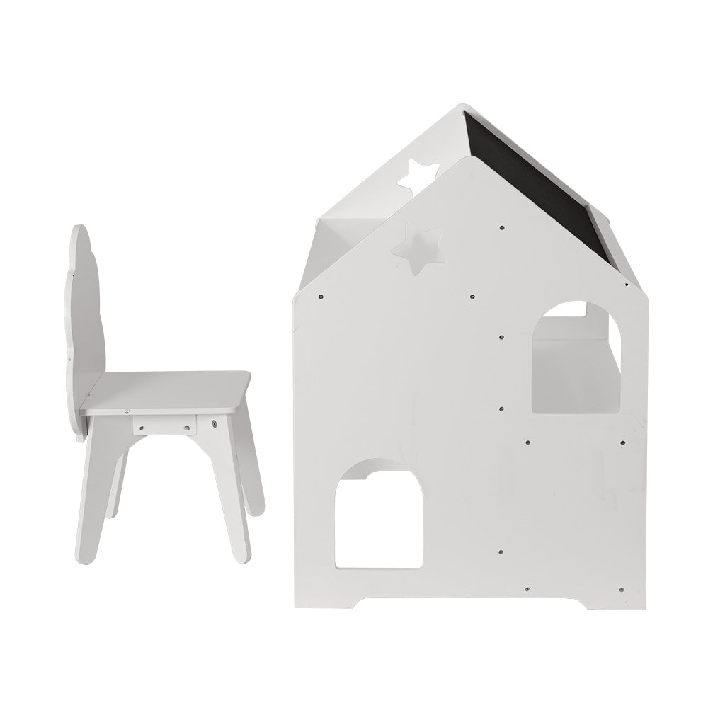 Kids Table and Chairs Set Activity Chalkboard Play Study Toys Storage Desk
