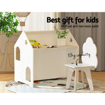 Kids Table and Chairs Set Activity Chalkboard Play Study Toys Storage Desk