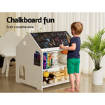 Kids Table and Chairs Set Activity Chalkboard Play Study Toys Storage Desk