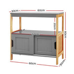 Buffet Sideboard Cabinet Storage Shelf Cupboard Hallway Tabe Sliding Door
