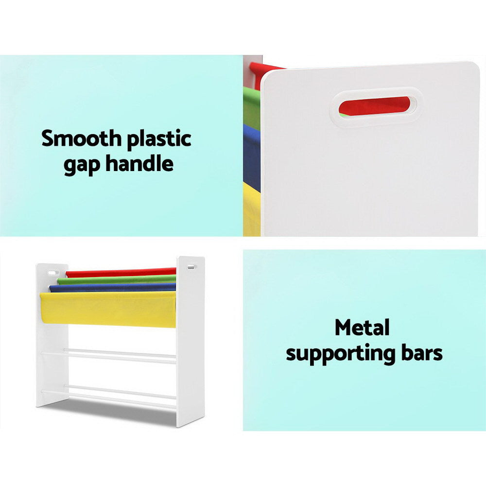 Kids Bookshelf Toy Storage Box Organizer Bookcase 3 Tiers