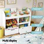 3 Tiers Kids Bookshelf Storage Children Bookcase Toy Box Organiser
