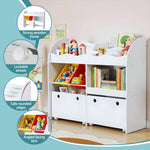 3 Tiers Kids Bookshelf Storage Children Bookcase Toy Box Organiser