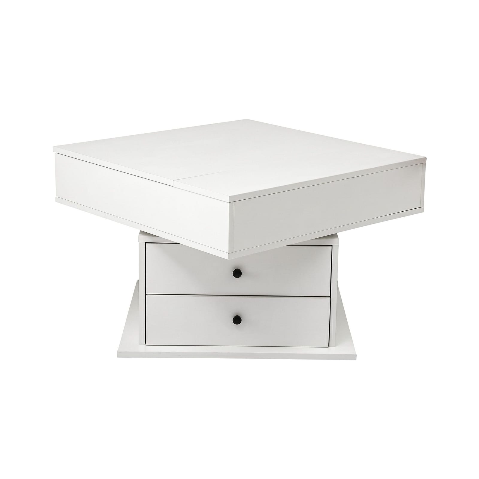Lift Top Coffee Table Hidden Storage White | HomeAndLiving - 3