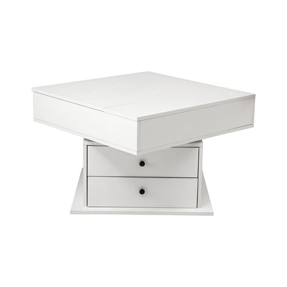 Lift Top Coffee Table Hidden Storage White | HomeAndLiving - 3
