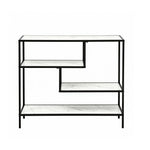 Console Table Marble Effect 4-Tier Hallway White | Home & Living