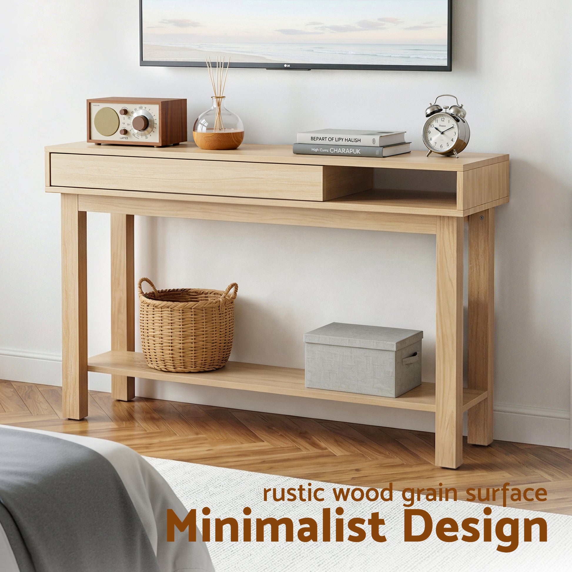 Console Table Hallway Drawer Shelf 100cm | HomeAndLiving - 7