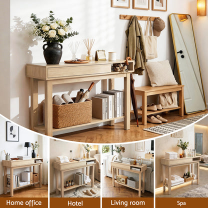 Console Table Hallway Drawer Shelf 100cm | HomeAndLiving - 9