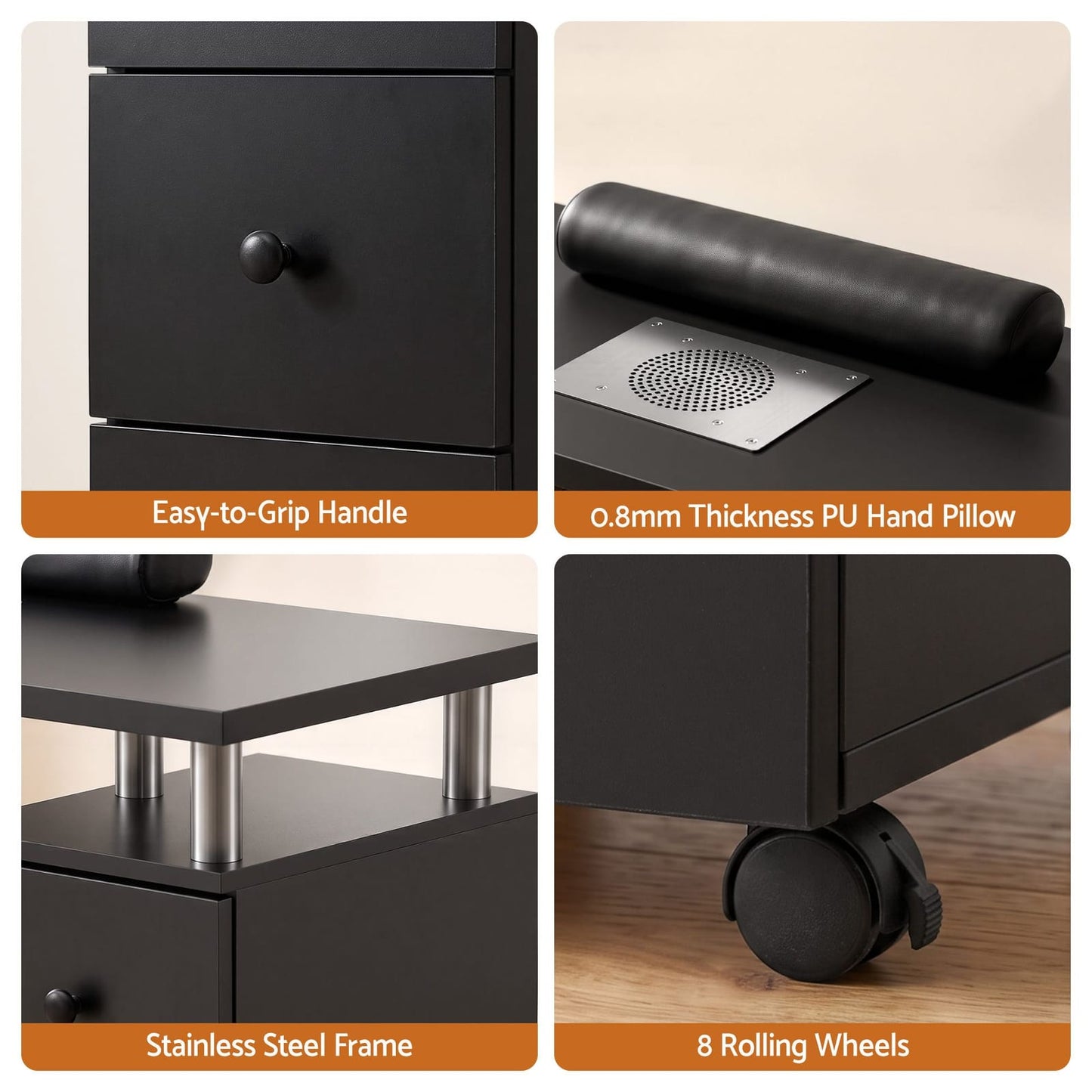 Manicure Table With Dust Collector 108x40x79cm