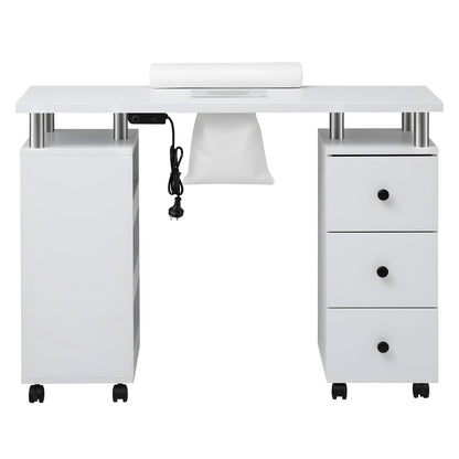 Nail Desk Table White 108x40x79cm