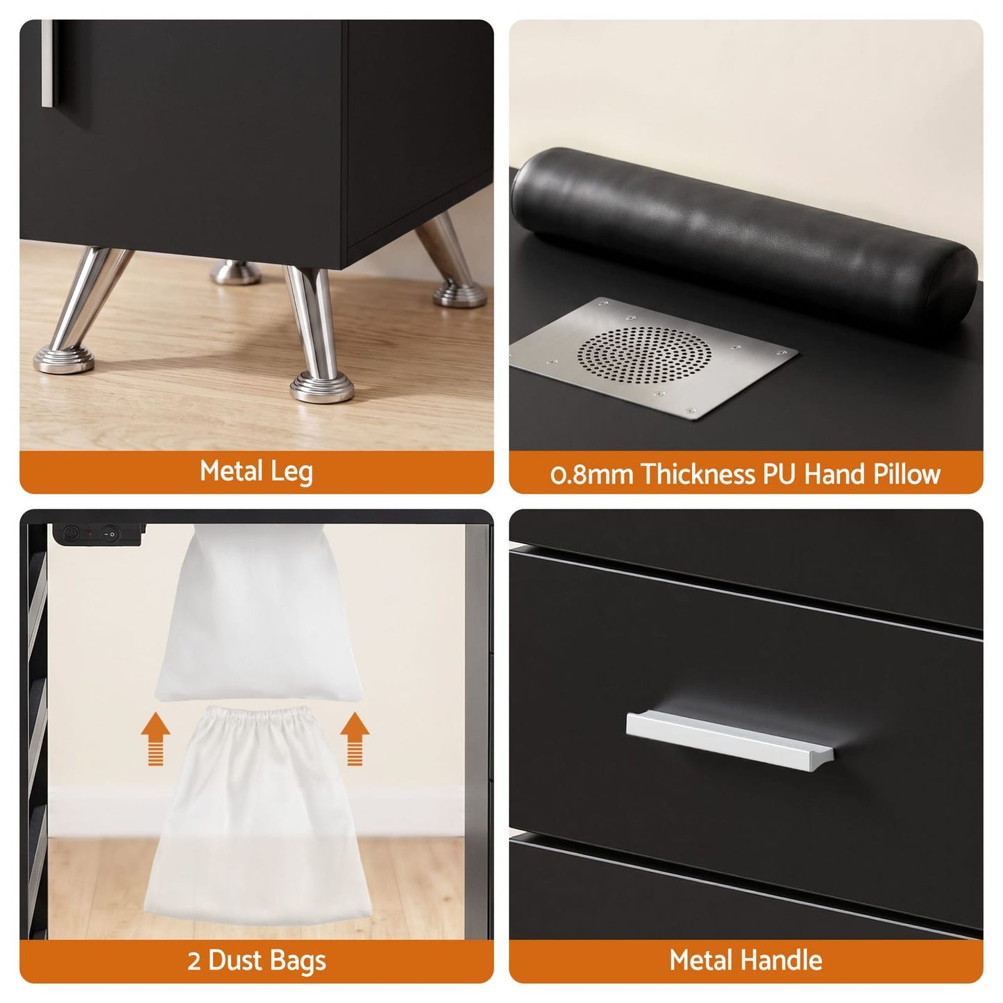 Manicure Table With Dust Collector 108x45x77cm