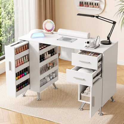 Nail Desk With Storage 108x45x77cm