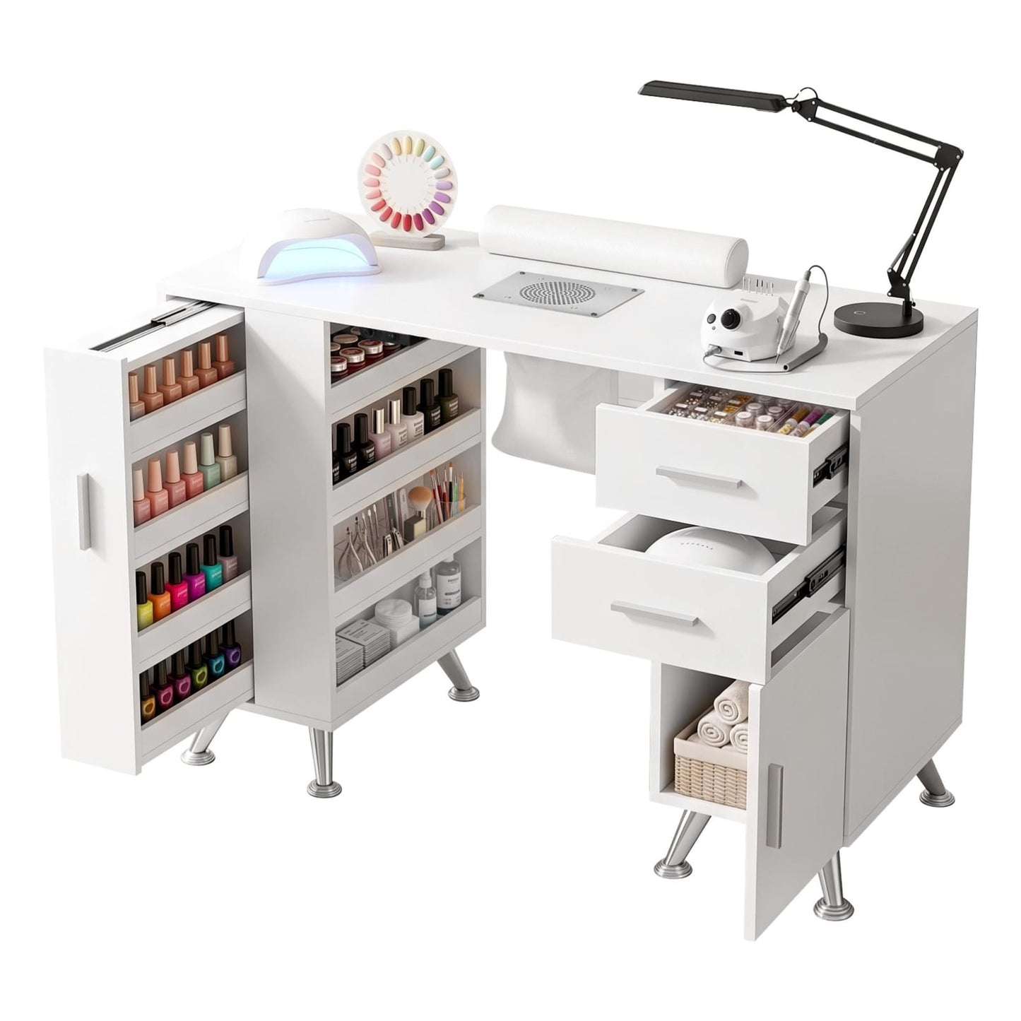 Nail Desk With Storage 108x45x77cm