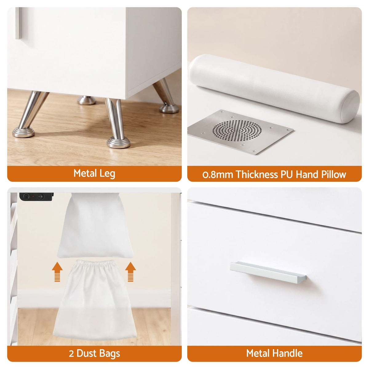 Nail Desk With Storage 108x45x77cm