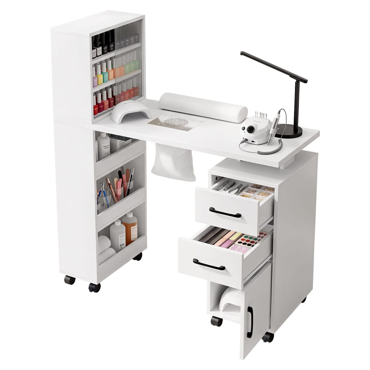 Manicure Table With Dust Collector 106x41.5x121cm