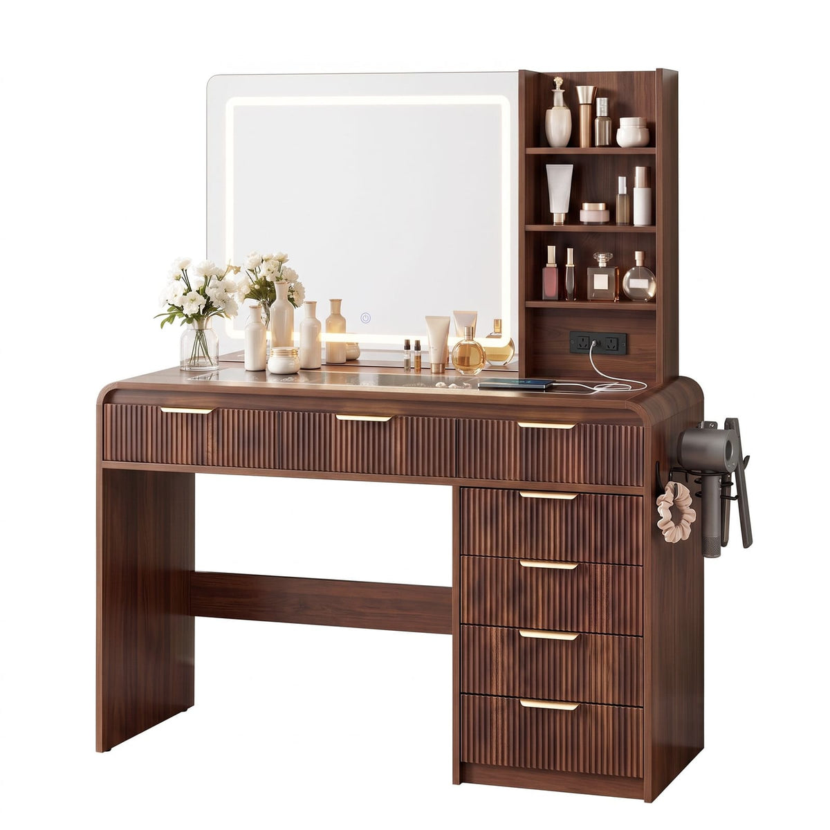 Dressing Table Vanity Desk 120x39.5x143.5cm