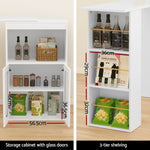 Bar Table Storage Cabinet Dining Wine Rack Home Office Desk Extendable