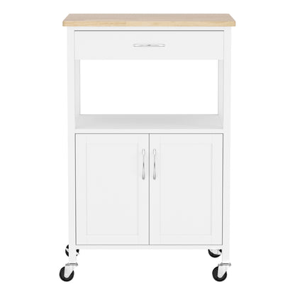 Kitchen Island Trolley Rolling Serving Cart Storage Drawer Cupboard 60cm