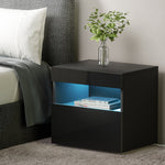 Bedside Table Led - Heres Black