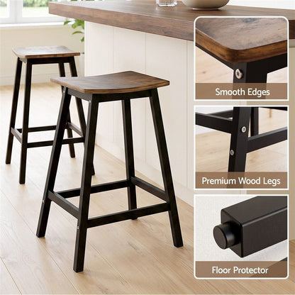 Industrial Bar Stools Brown 50x39x65cm